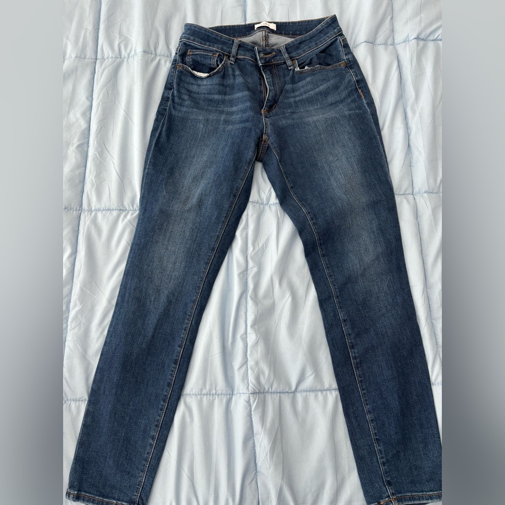 Ann Taylor Loft Jeans  Curvy Skinny Ankle Size 2 Darker Rinse